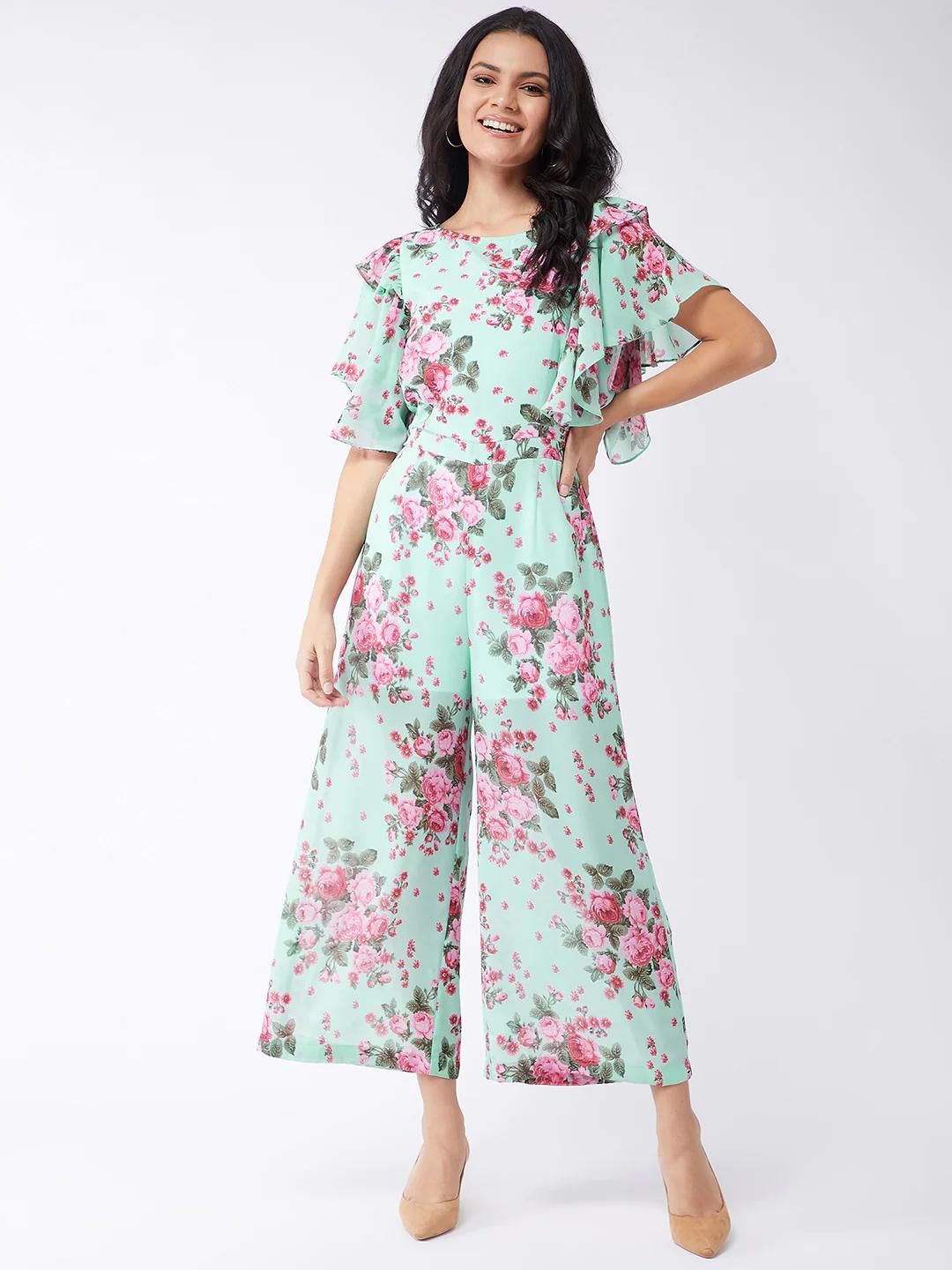 PANNKH Pastel Printed Floral Jumpsuit